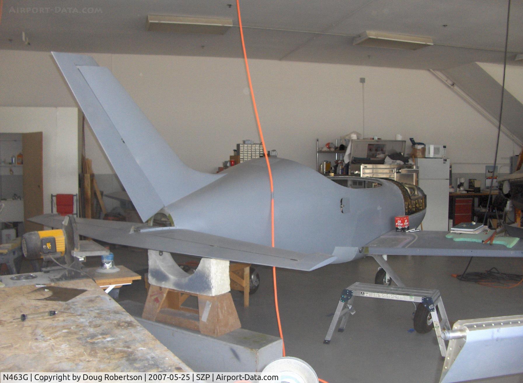 N463G, 2007 Questair Venture C/N 001, 2007 Griffin Special Questair VENTURE SPIRIT, Continental IO-550 300 Hp, cruise speed 275 mph, fixed-gear SPIRIT version under construction