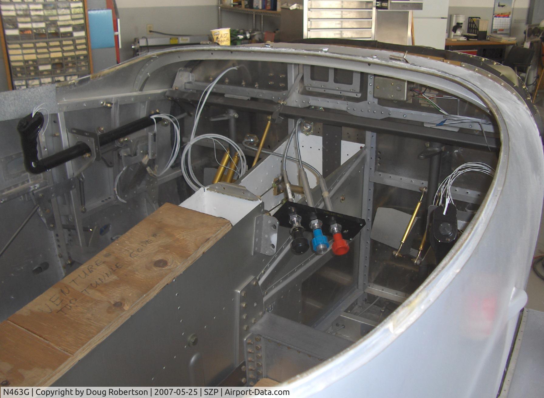 N463G, 2007 Questair Venture C/N 001, 2007 Griffin Special Questair VENTURE SPIRIT, Continental IO-550 310 Hp, cruise speed 275 mph, engine controls, under construction