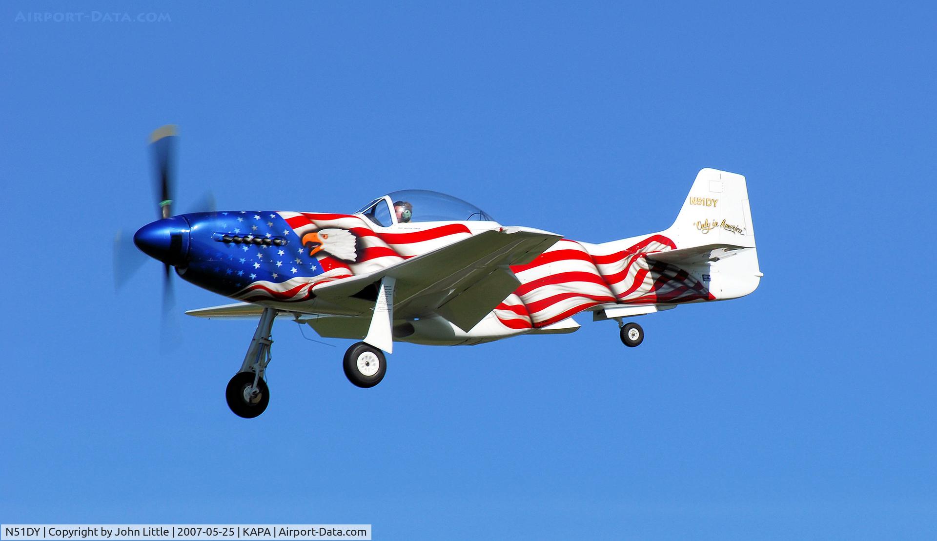 N51DY, 2005 Papa 51 Thunder Mustang C/N DITM019, Mustang Landing 17L