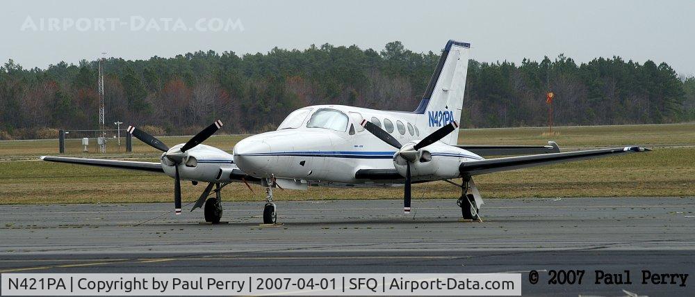 N421PA, 1976 Cessna 421C Golden Eagle C/N 421C0224, I once labeled her a 'semi-transient'.  Seems she has found a home here at SFQ