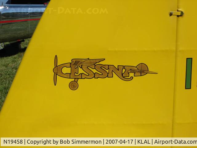 N19458, 1938 Cessna C-38 Airmaster C/N 411, Sun N Fun