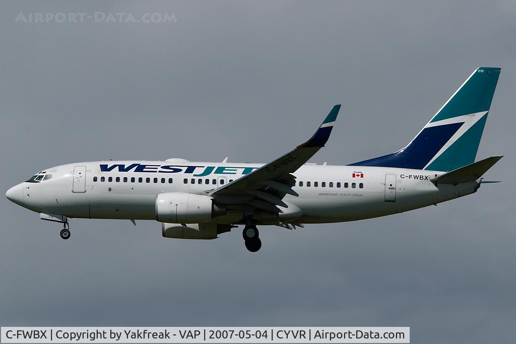 C-FWBX, 2003 Boeing 737-7CT C/N 32751, Westjet Boeing 737-700