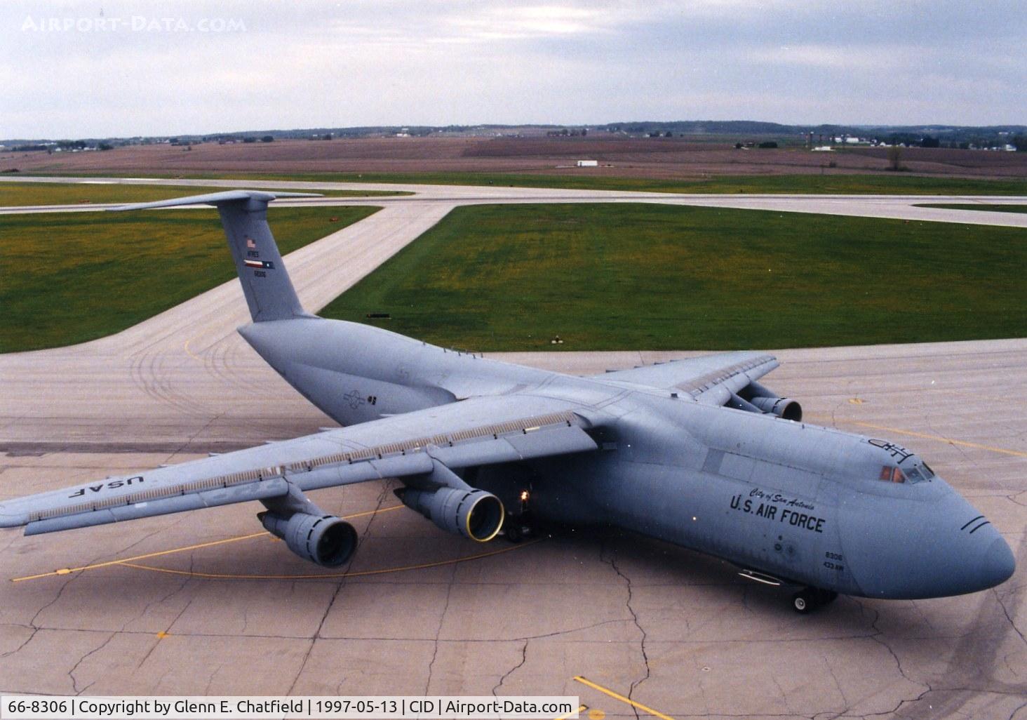 66-8306, 1966 Lockheed C-5A Galaxy C/N 500-0004, C-5A at the base of the control tower