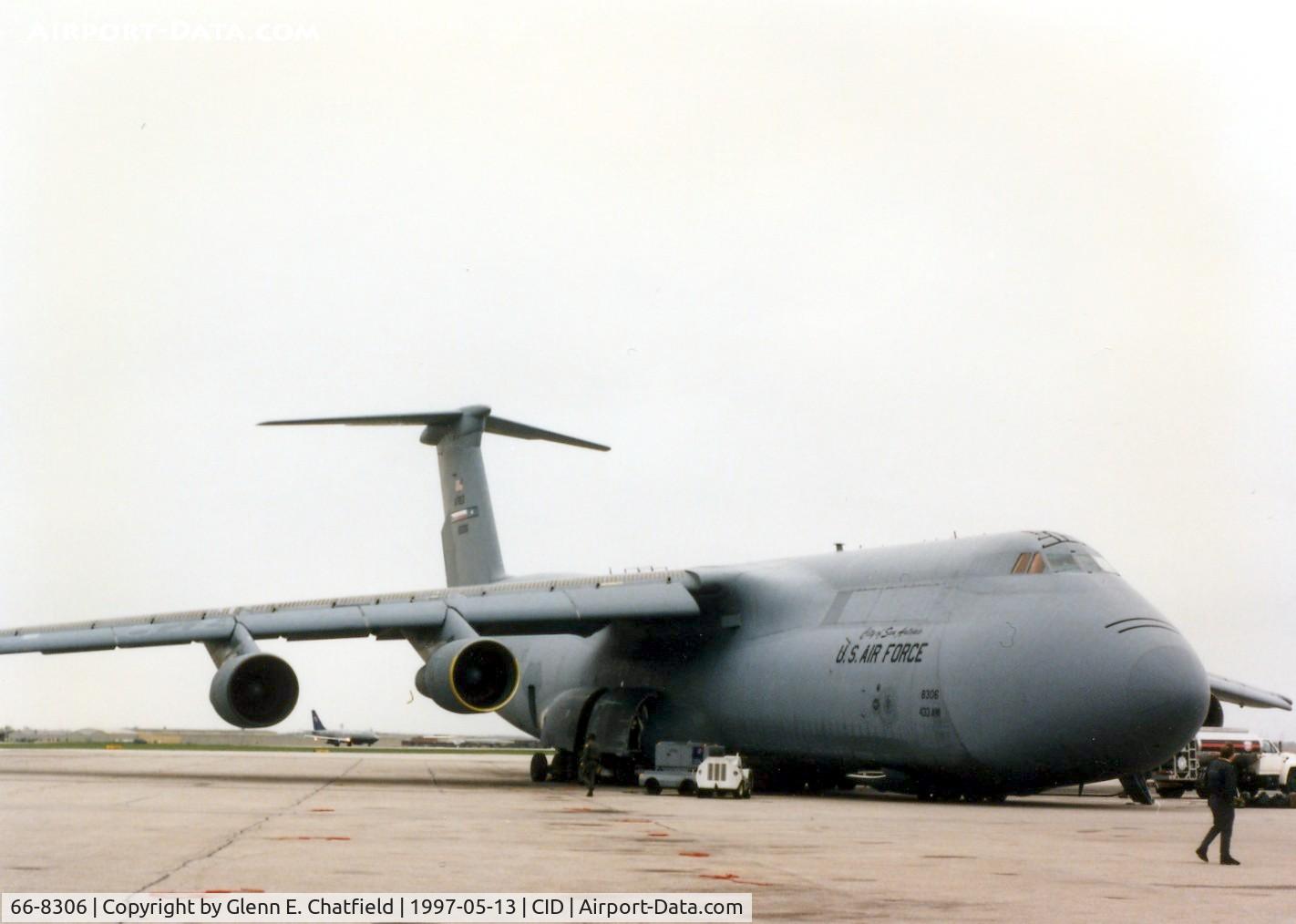 66-8306, 1966 Lockheed C-5A Galaxy C/N 500-0004, C-5A at the base of the control tower