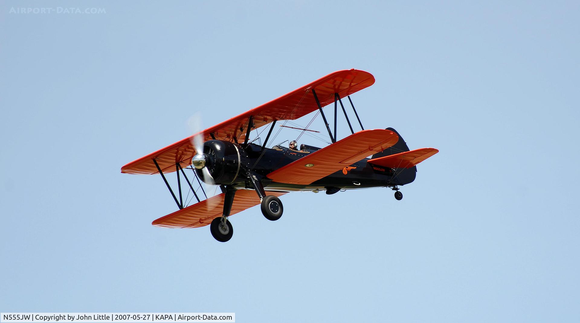 N555JW, Boeing E75 C/N 75-5391, Stearman landing 17L