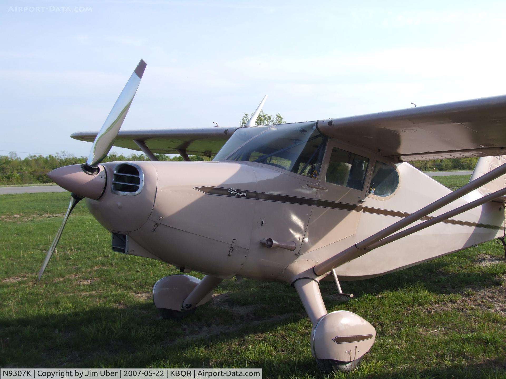 N9307K, 1947 Stinson 108-2 Voyager C/N 108-2307, Steve flew to class tonite