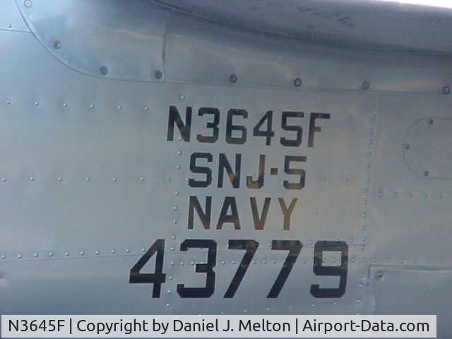 N3645F, 1943 North American SNJ-5 Texan Texan C/N 43779, North American SNJ-5