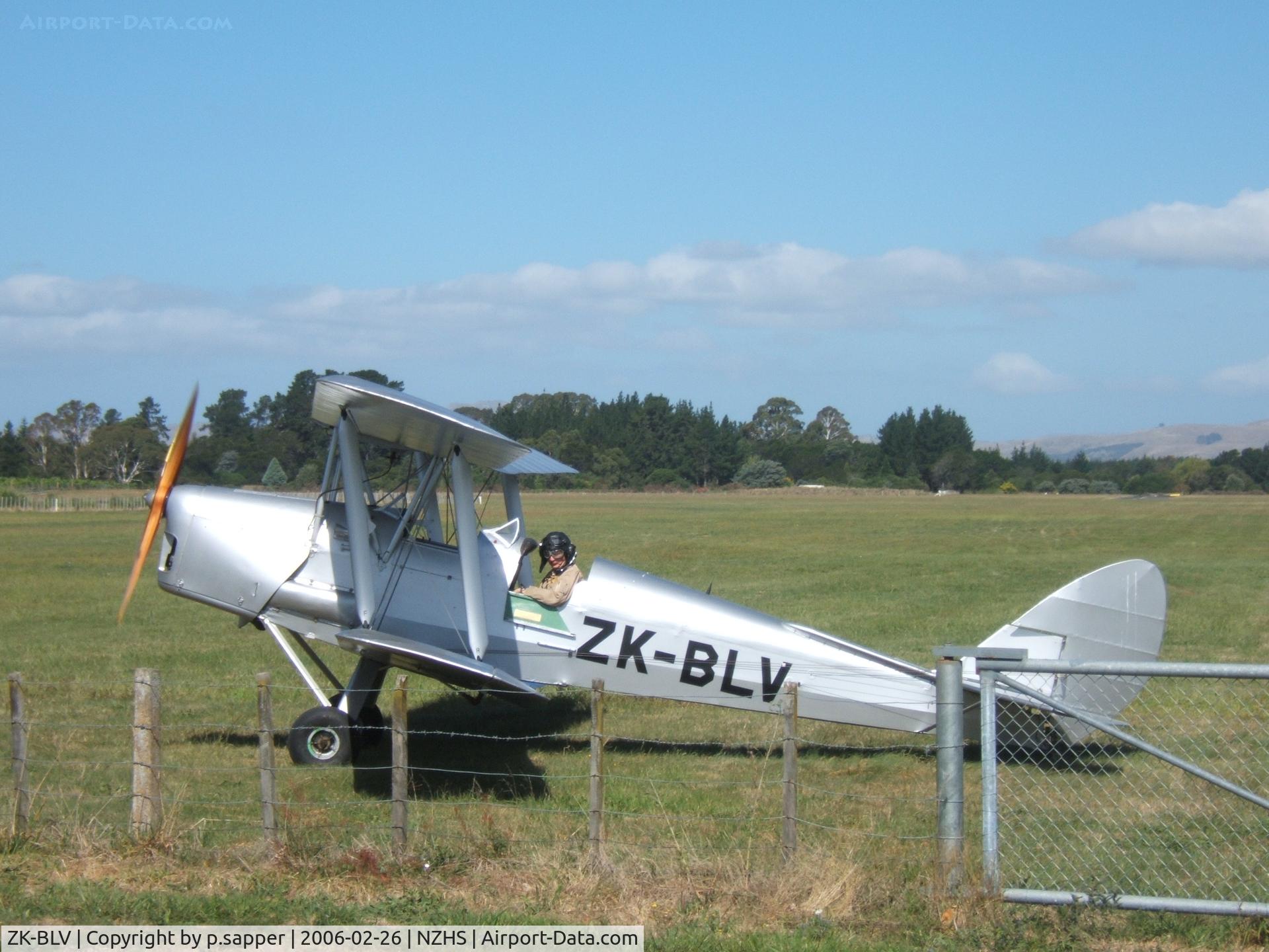 ZK-BLV, De Havilland DH-82A Tiger Moth II C/N 85071, @hastings aerodrome
