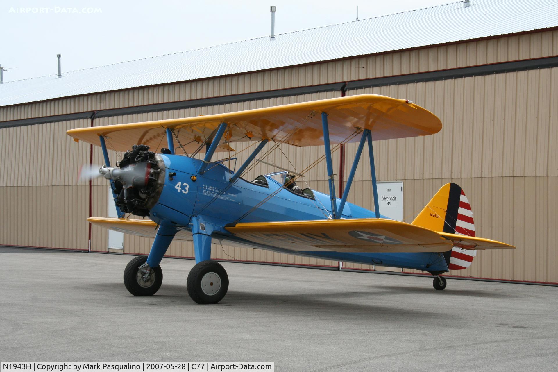 N1943H, 1943 Boeing B75N1 C/N 75-7903, Stearman