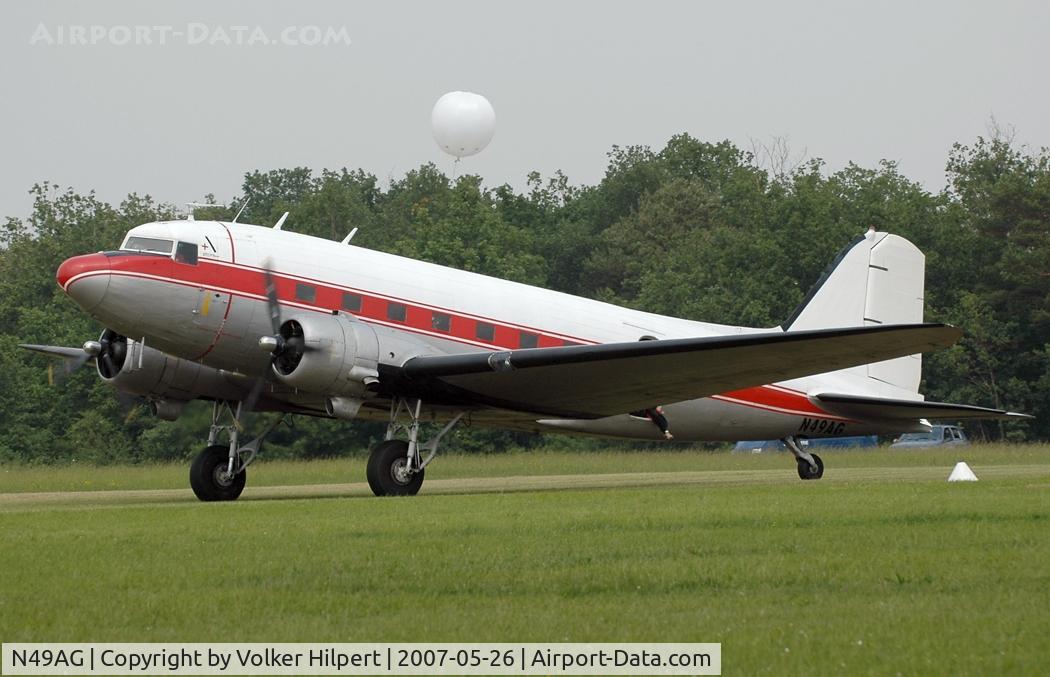 N49AG, 1943 Douglas DC-3A C/N 11737, DC-3A at the LFFQ airshow 2007