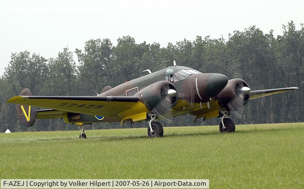 F-AZEJ, 1958 Beech E18S C/N BA-359, E18S at the LFFQ airshow 2007