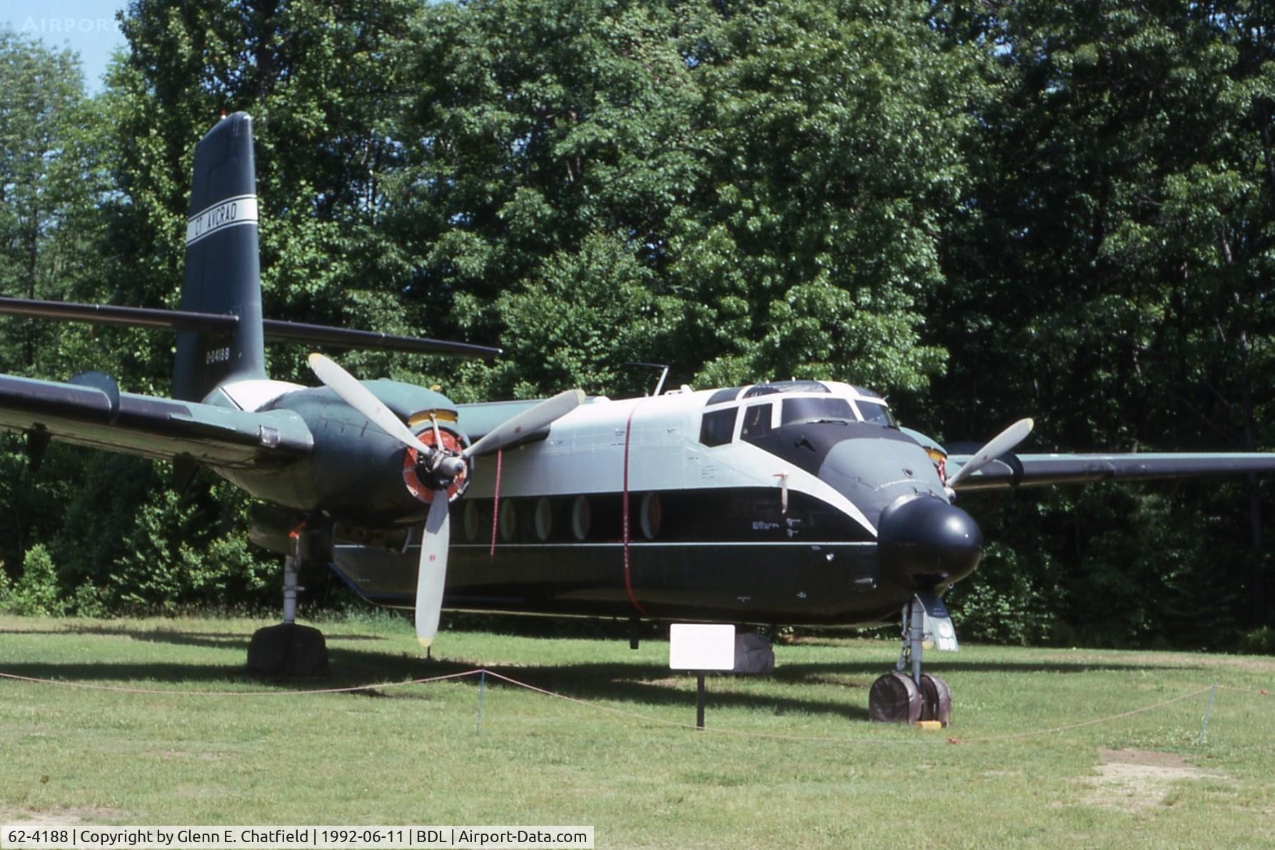 62-4188, 1962 De Havilland Canada C-7B Caribou C/N 130, C-7B at the New England Air Museum