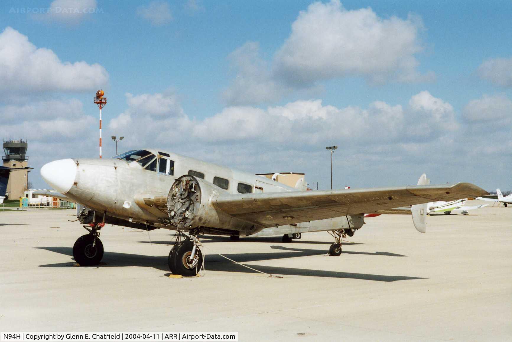 N94H, 1945 Beech D18S C/N A-33, This was once a skydiving platform at Hinckley Airport