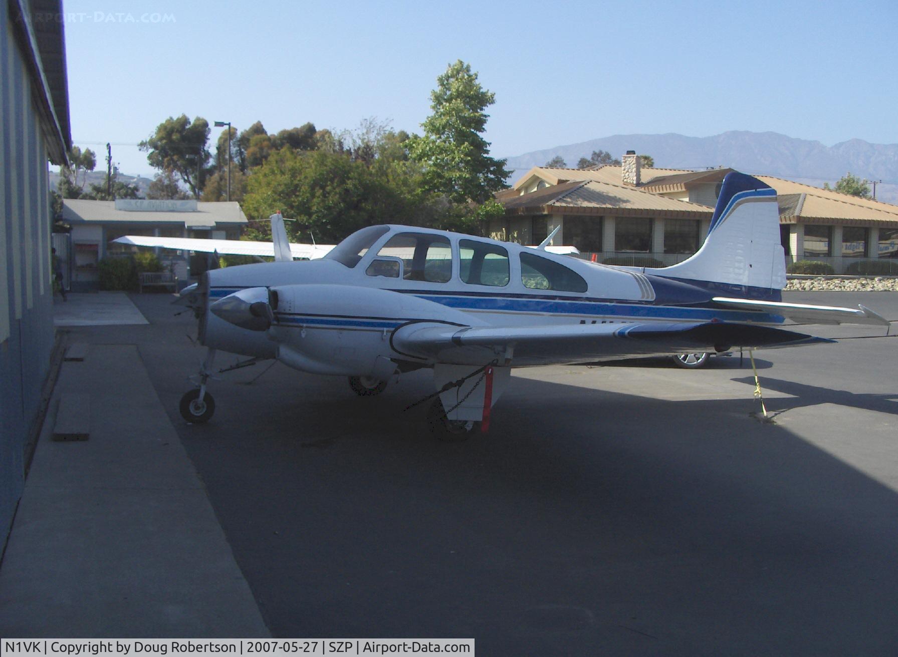 N1VK, 1960 Beech B95 Travel Air C/N TD-403, 1960 Beech B95 TRAVEL AIR, two Lycoming O&VO-360s 180 Hp each, maintenance, nose cone off