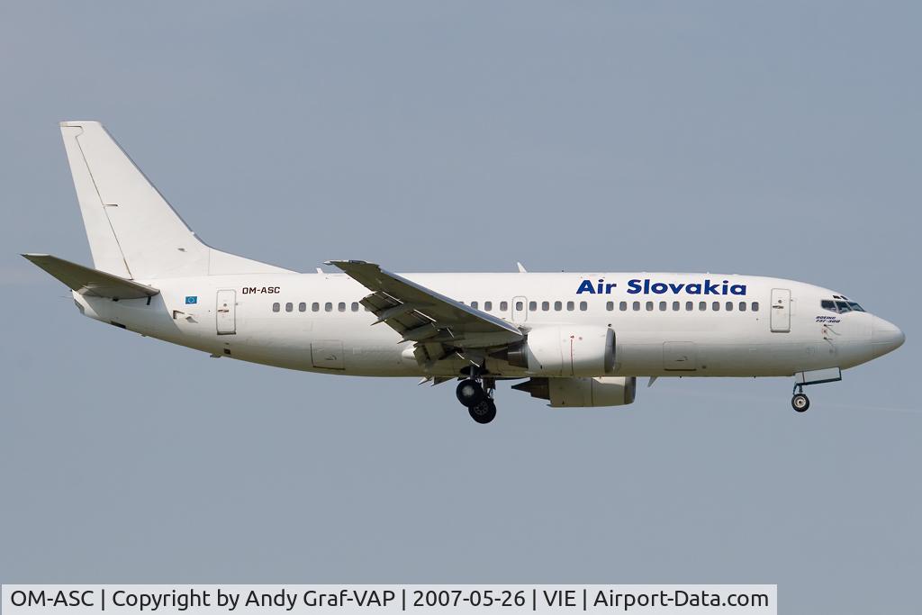 OM-ASC, 1986 Boeing 737-3Z9 C/N 23601/1254, Air Slovakia B737-300