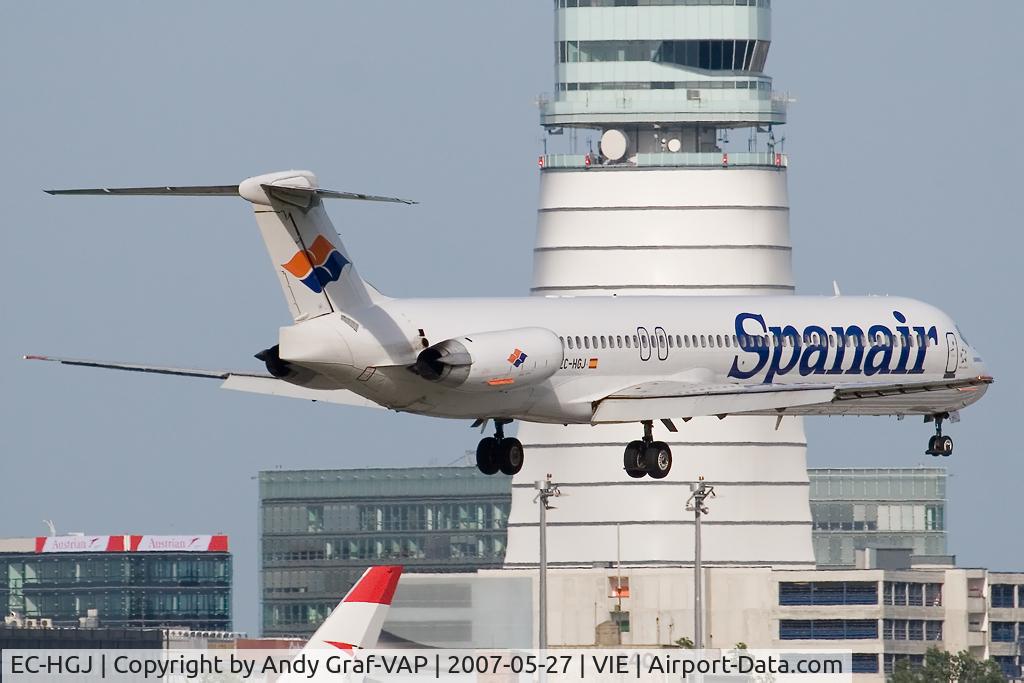 EC-HGJ, 1990 McDonnell Douglas MD-82 (DC-9-82) C/N 49519, Spanaie MD80
