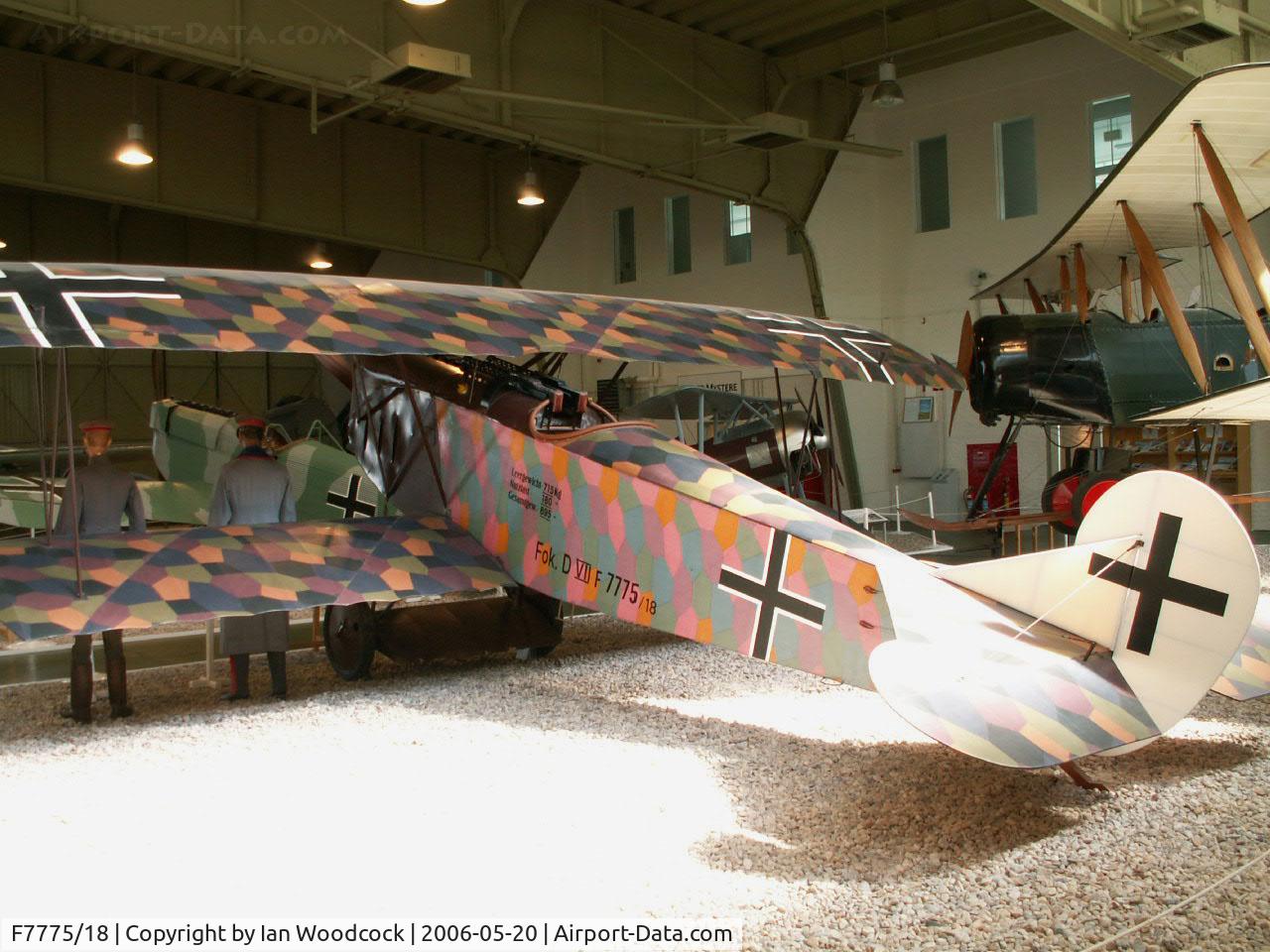 F7775/18, Fokker D-VII C/N Not found 6796, Fokker D.VII-Replica/Luftwaffenmuseum/Berlin-Gatow
