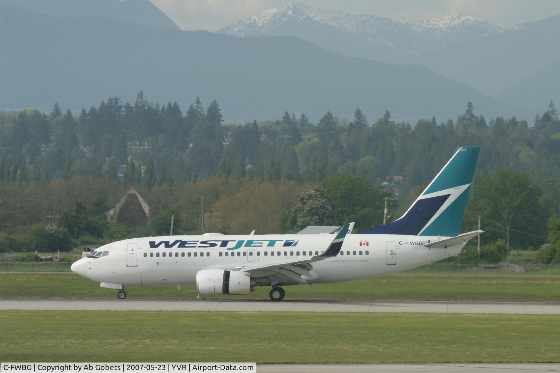 C-FWBG, 2003 Boeing 737-7CT C/N 32749, just landed Vancouver int.
