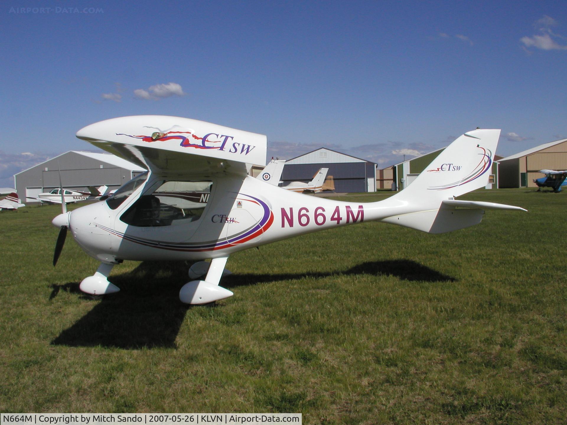 N664M, 2006 Flight Design CTSW C/N 06-03-04, Tied down at Airlake.