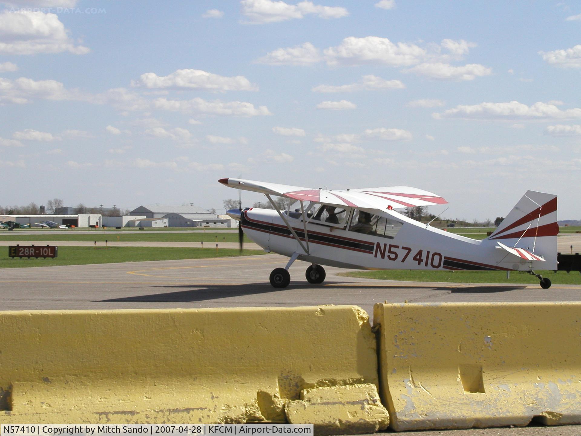 N57410, 1973 Bellanca 7ECA Citabria C/N 941-73, Taxiing infront of Thunderbird at Flying Cloud.
