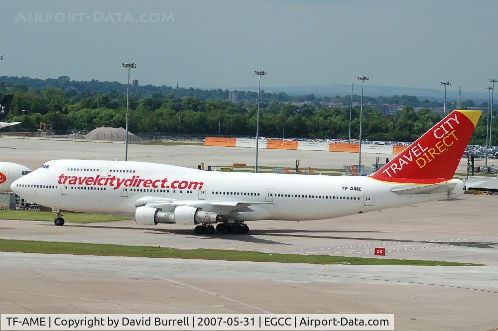 TF-AME, 1984 Boeing 747-312 C/N 23032, Travelcity - Taxiing