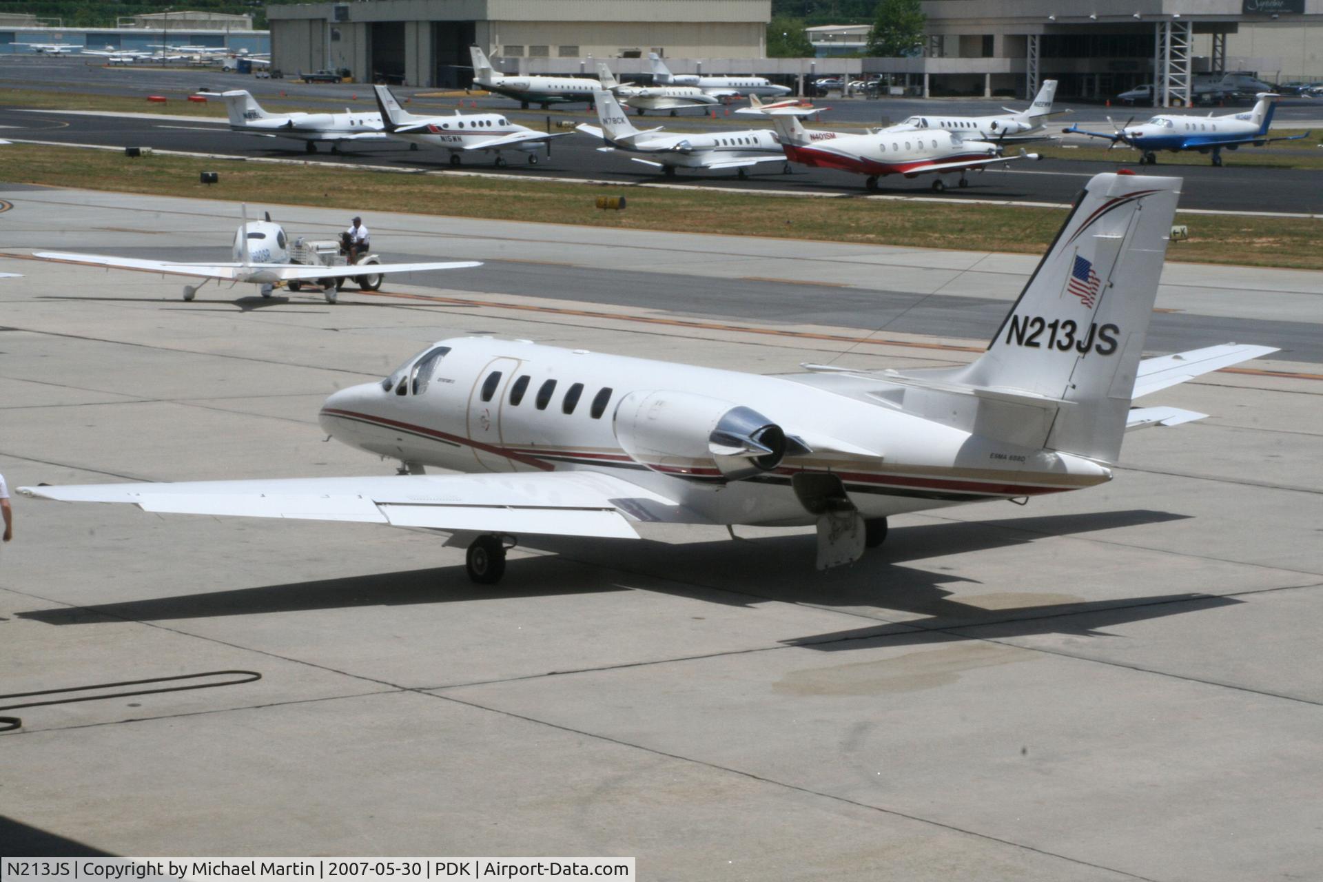 N213JS, 1989 Cessna 550 Citation II C/N 550-0597, Tied down @ Epps Air Service