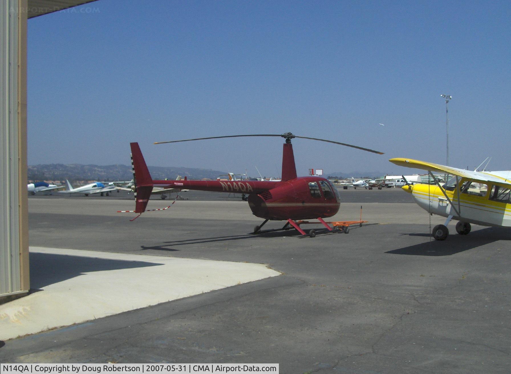 N14QA, 2006 Robinson R44 II C/N 11370, 2006 Robinson R44 RAVEN II, Lycoming IO-540-AE1A5 derated to 245 Hp for 5 min., 205 Hp continuous of Quantum Air at Orbic Helicopters ramp