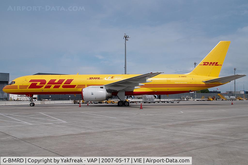 G-BMRD, 1988 Boeing 757-236/SF C/N 24073, European Air Transport Boeing 757-200 in DHL colors