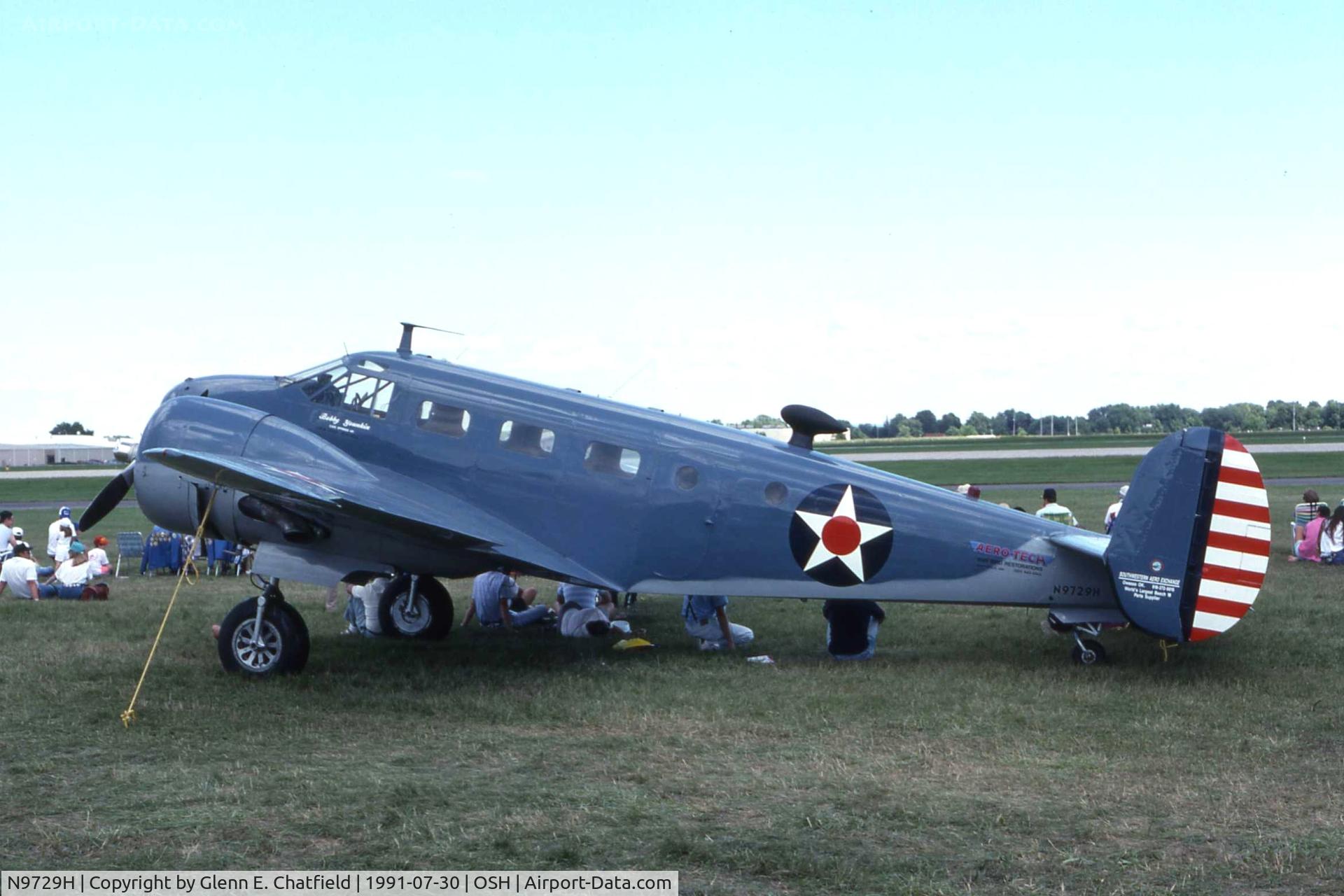 N9729H, 1942 Beech C18S C/N 8205, C-45 44-86946 became SNB-5, then JRB then C-45F