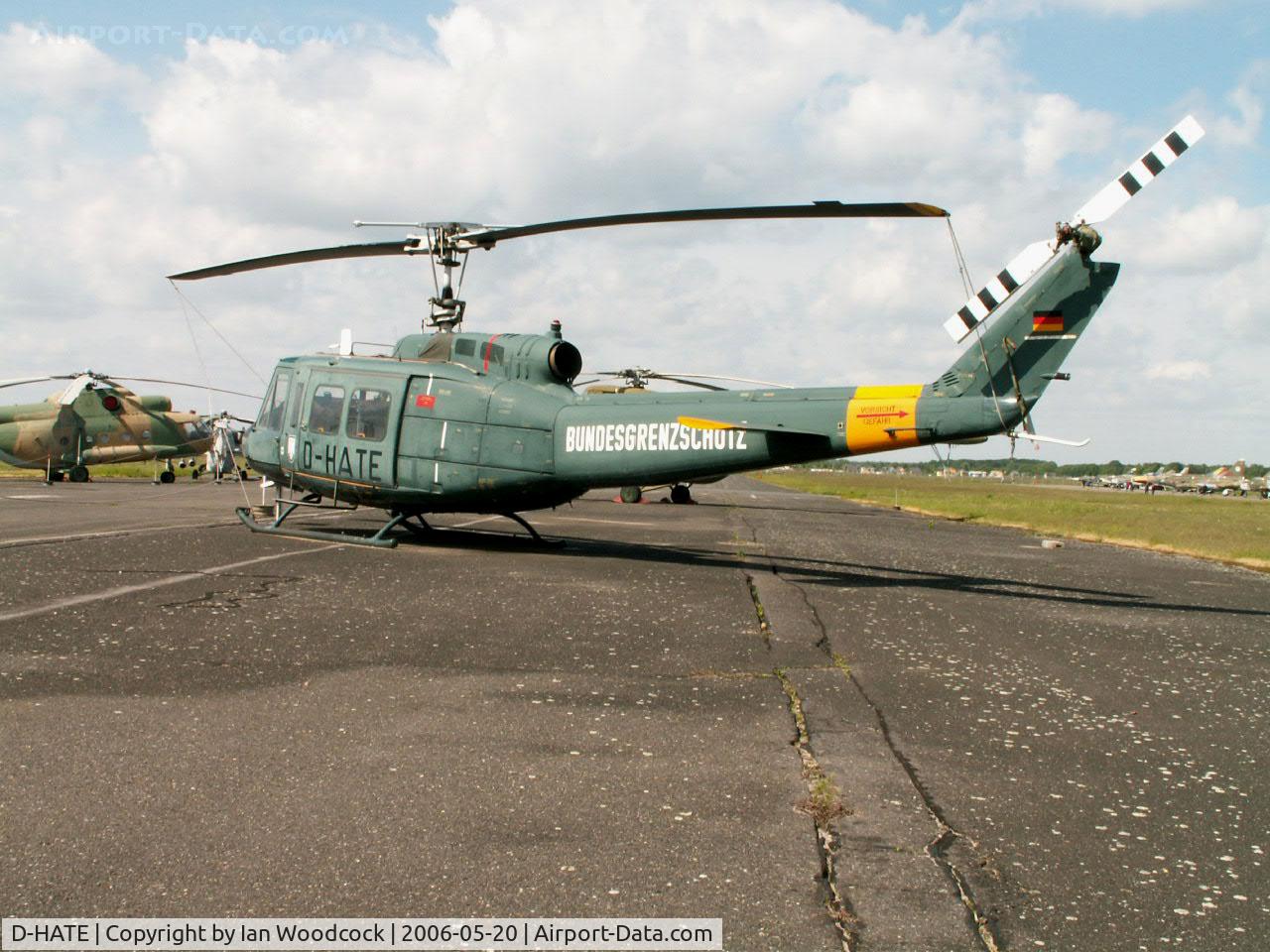D-HATE, 1970 Bell (Dornier) UH-1D Iroquois (205) C/N 8063, UH-1D/Preserved/Berlin-Gatow