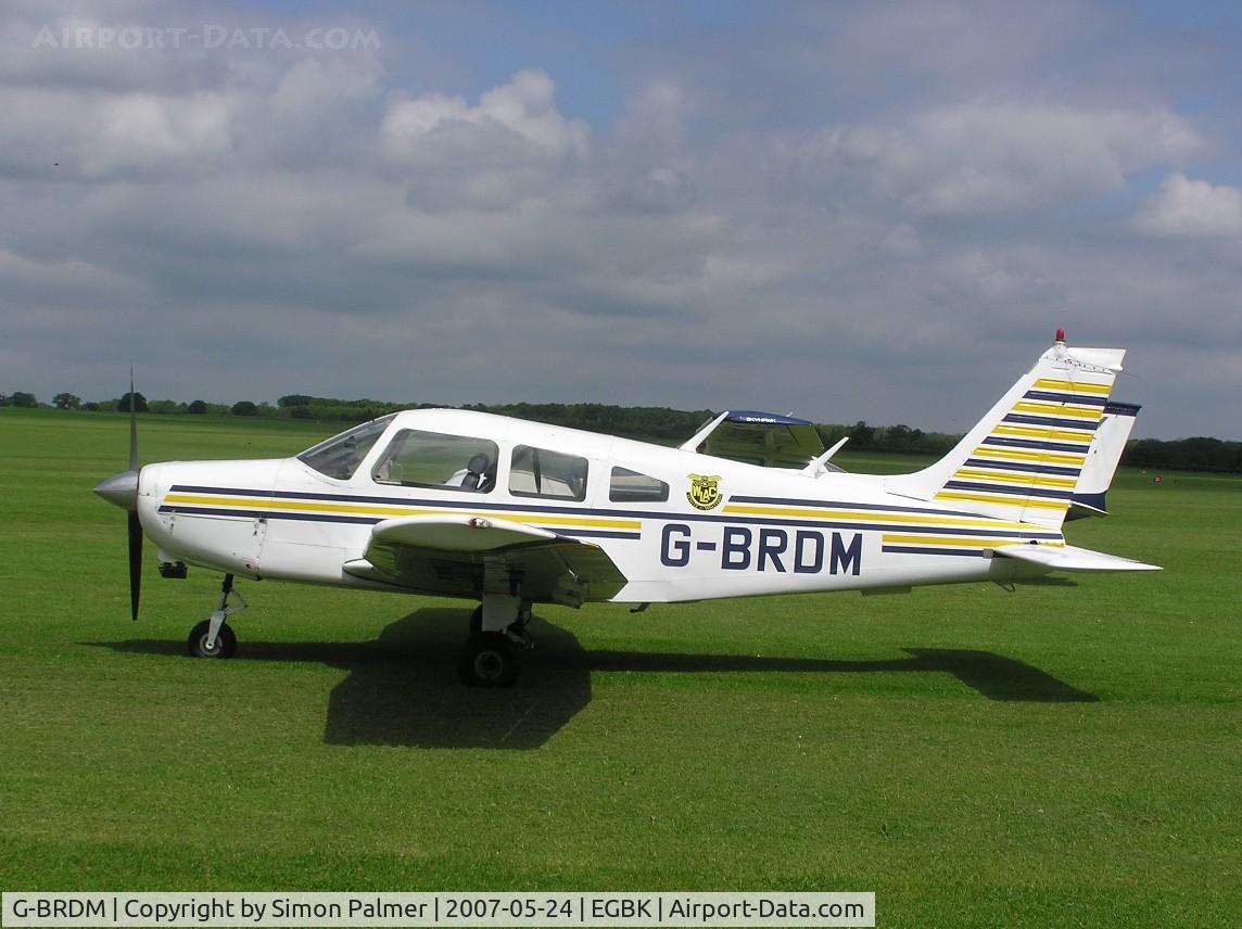 G-BRDM, 1977 Piper PA-28-161 Cherokee Warrior II C/N 28-7716004, PA28-161 visiting Sywell from White Waltham