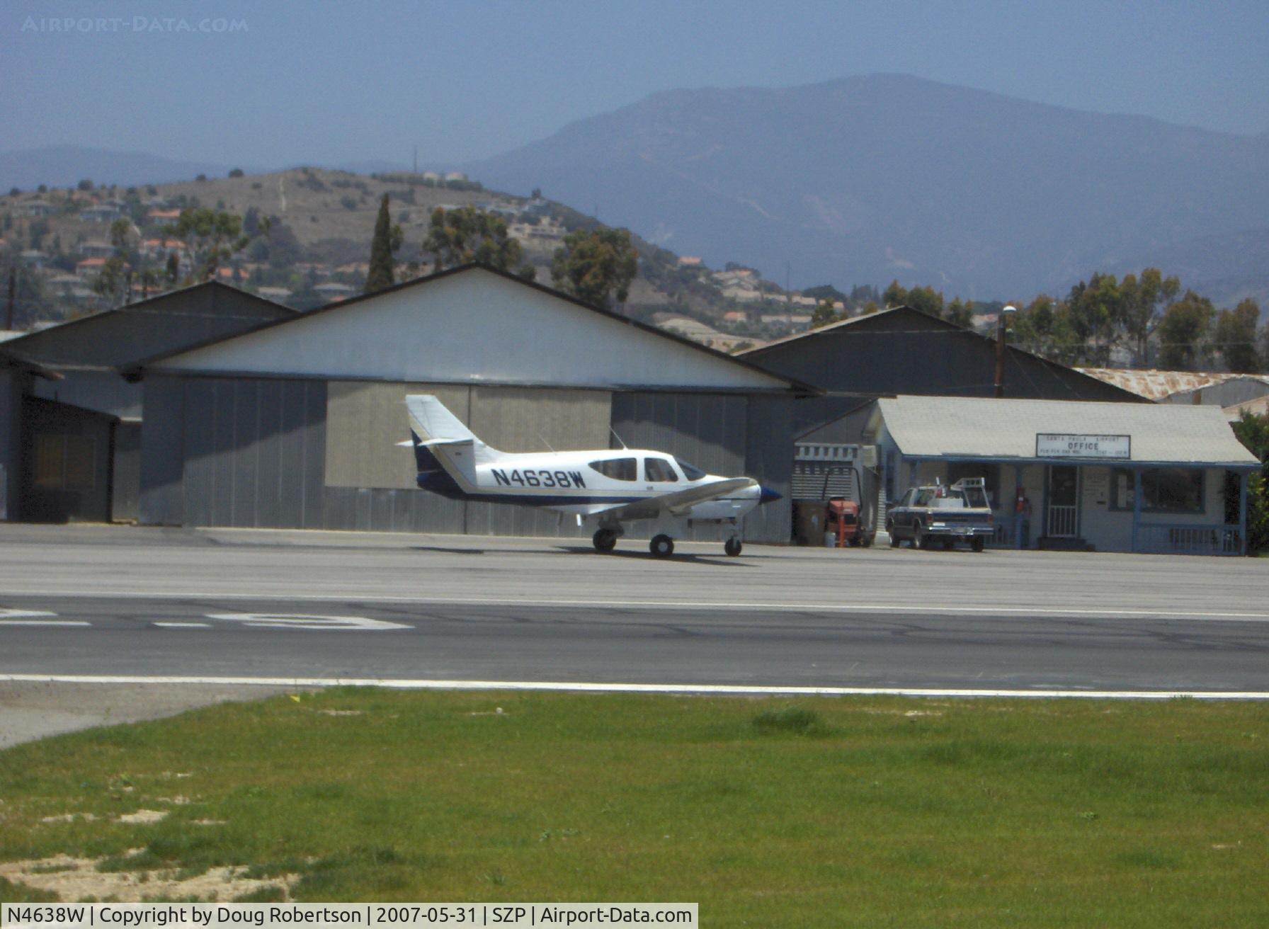 N4638W, 1977 Rockwell International 112TCA Commander C/N 13168, 1977 Rockwell 112TC-A TURBO ALPINE COMMANDER, Lycoming TIO-360-C1A6D 210 Hp, taxi back