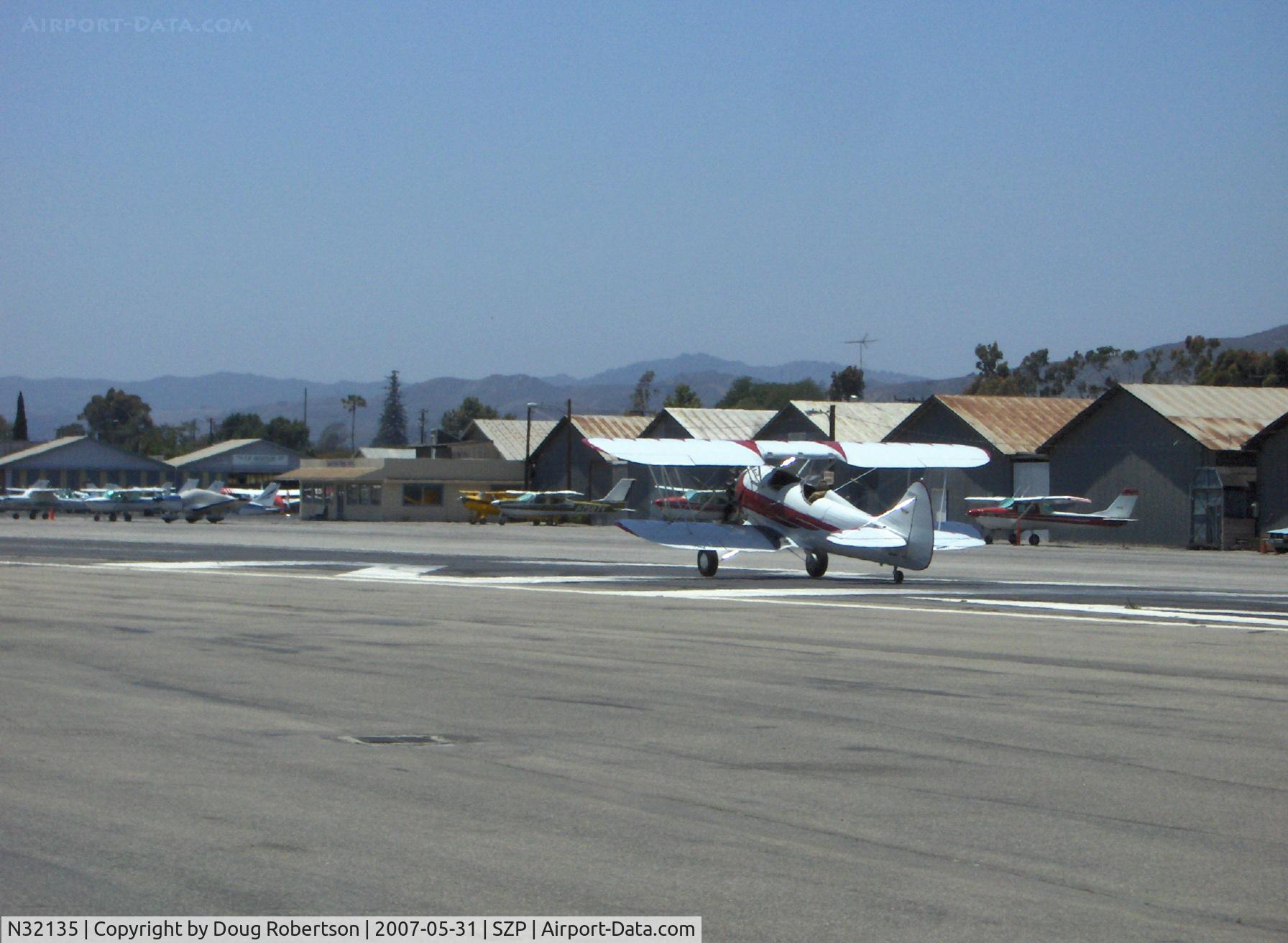 N32135, 1941 Waco UPF-7 C/N 5767, 1941 Waco UPF-7, Continental W670 220 Hp, takeoff roll Rwy 22