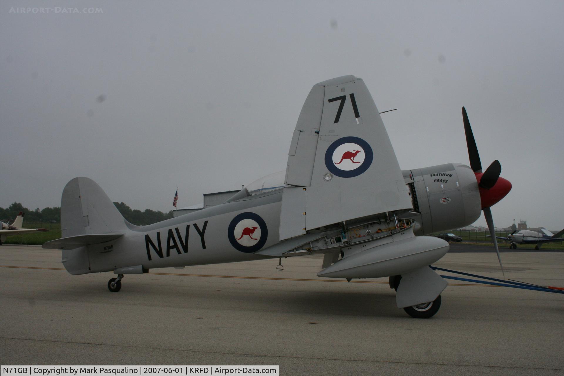 N71GB, 1949 Hawker Sea Fury T.20 C/N 37525, Sea Fury TMK 20