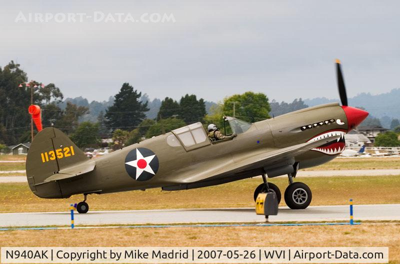 N940AK, 1941 Curtiss P-40E Warhawk C/N 15321, Taxi in after airshow