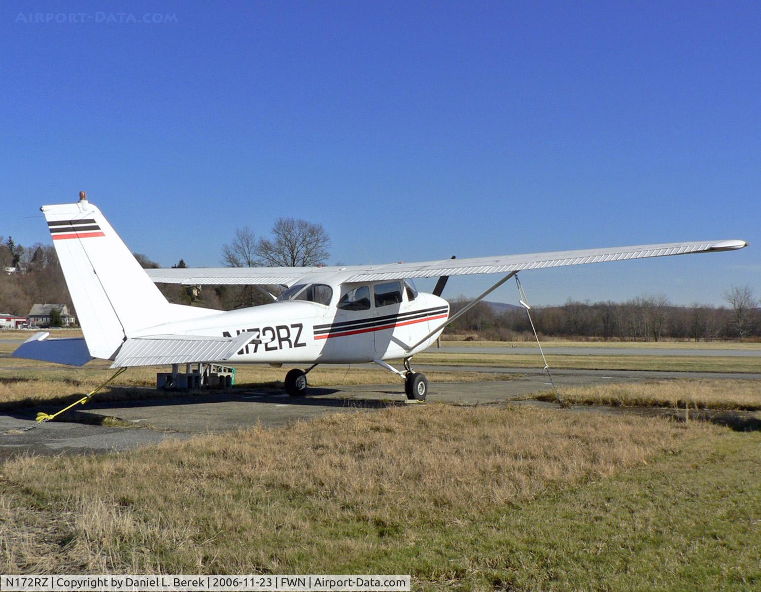 N172RZ, 1963 Cessna 172E C/N 17250918, Nicely turned-out 1963 Skyhawk gleams in the late autumn sunlight at Sussex Airport.