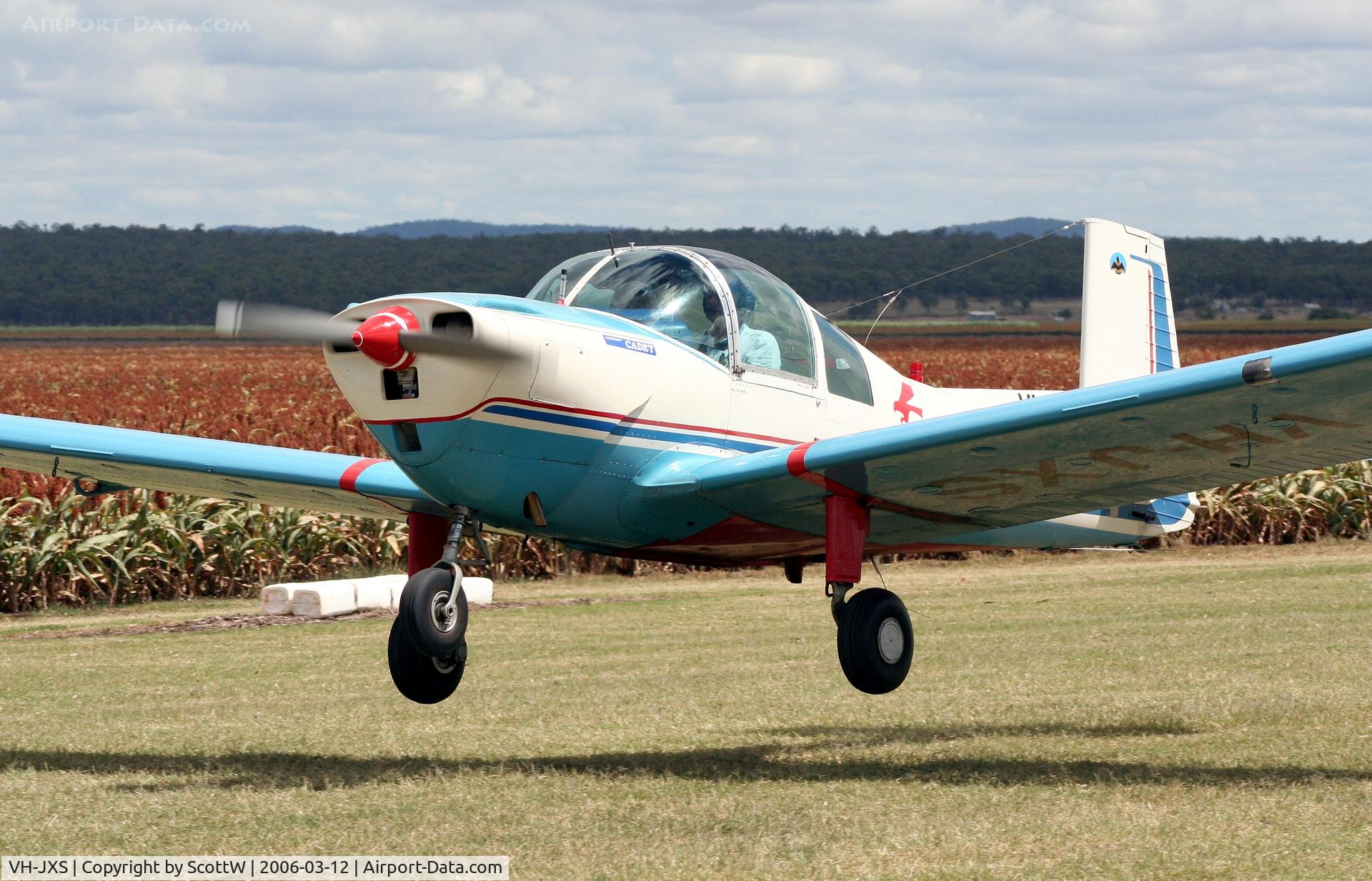 VH-JXS, 1970 Mooney M10 Cadet C/N 700024, image taken at a aprivate airfield Clifton S.E QLD Australia