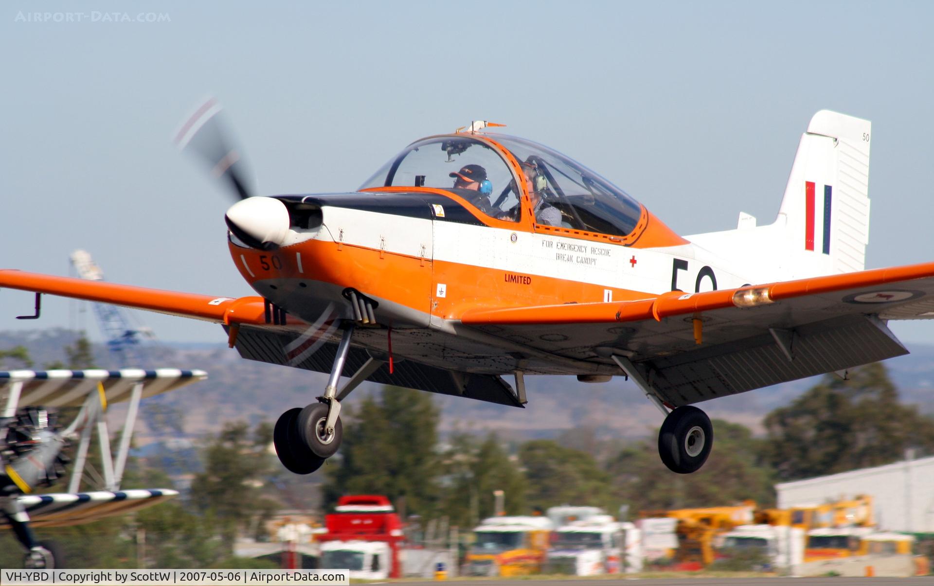 VH-YBD, 1975 New Zealand CT-4A Airtrainer C/N 050, image taken at Toowoomba. Guido Zuccoli Memorial Fly-in