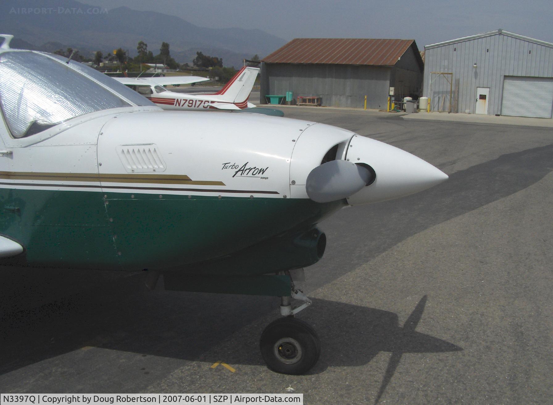 N3397Q, 1977 Piper PA-28R-201T Cherokee Arrow III C/N 28R-7703106, 1977 Piper PA-28R-201T TURBO ARROW III, Continental TSIO-360-FB 200 Hp, prop & spinner
