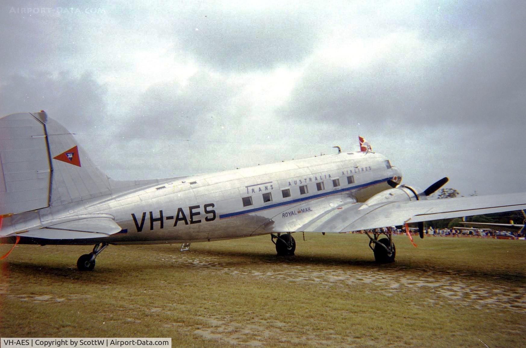 VH-AES, 1942 Douglas DC3C-S1C3G (C-47) C/N 6021, image taken 1999 Caboolture Airshow