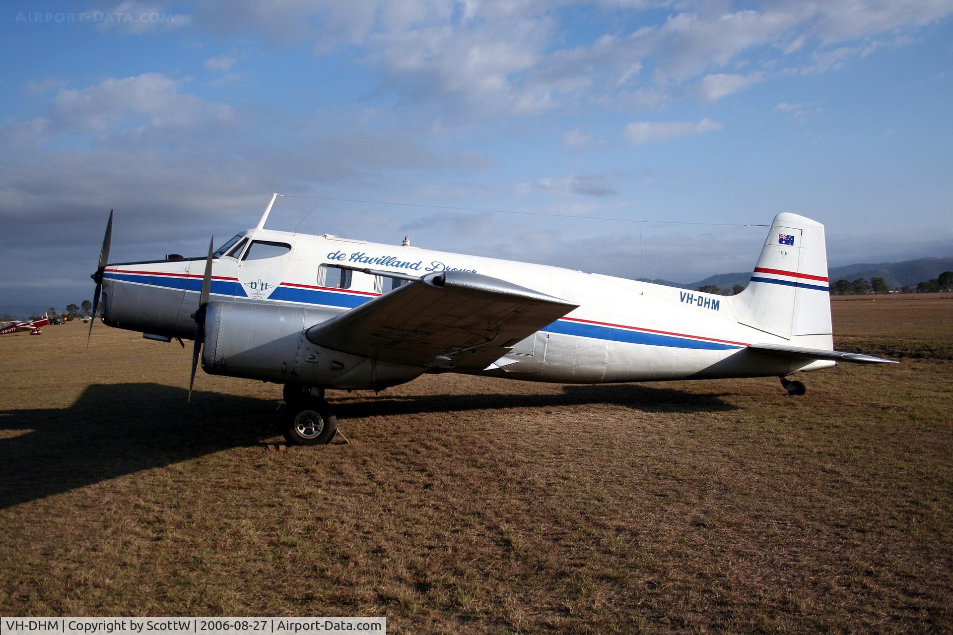 VH-DHM, 1955 De Havilland Australia DHA-3 Drover Mk.2 C/N DHA5020, image taken at the 15th annual festival of flight Watts Bridge Memorial Airfield QLD