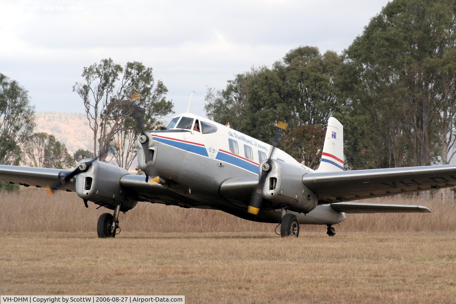 VH-DHM, 1955 De Havilland Australia DHA-3 Drover Mk.2 C/N DHA5020, image taken at the 15th annual festival of flight Watts Bridge Memorial Airfield QLD