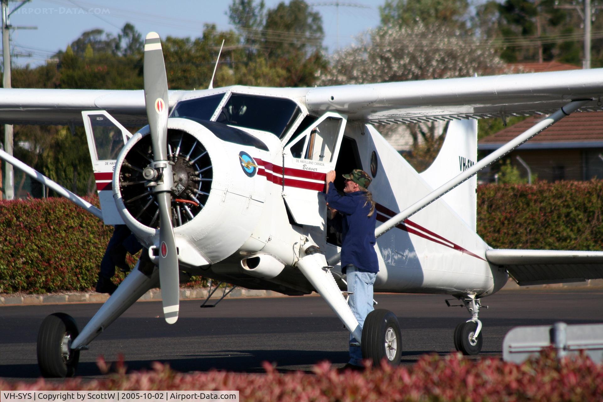 VH-SYS, 1955 De Havilland Canada DHC-2 Beaver Mk.I C/N 763, image taken at Toowoomba
