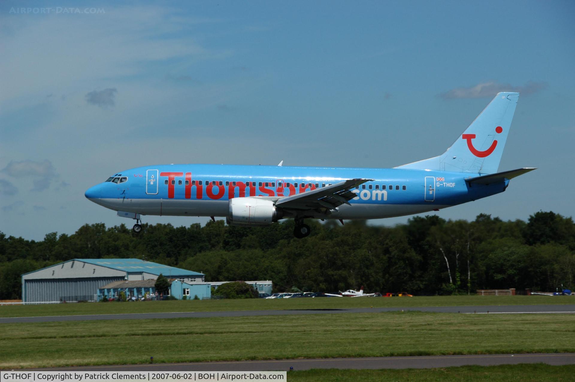 G-THOF, 1995 Boeing 737-3Q8 C/N 26314, THOMSONFLY BOEING 737-36Q