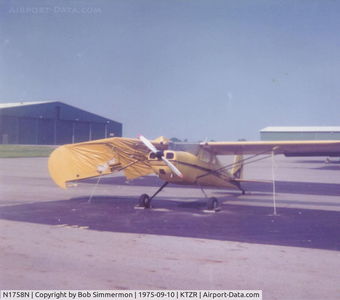 N1758N, 1946 Cessna 120 C/N 12002, Bolton Field, Columbus, OH - storm damage
