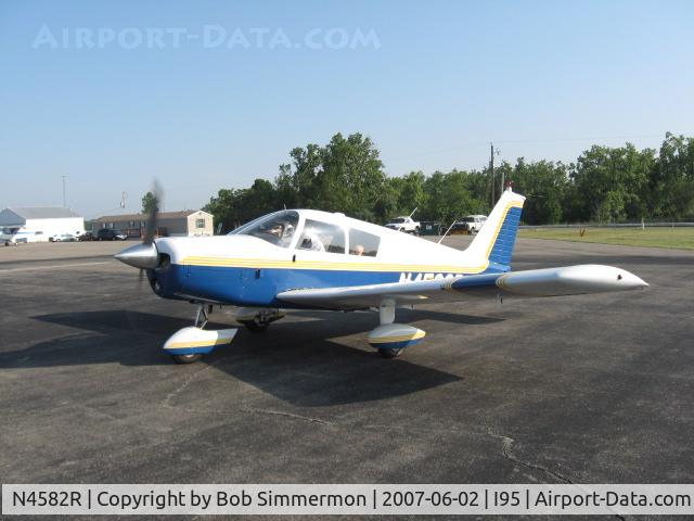 N4582R, 1965 Piper PA-28-140 C/N 28-21324, Ron Whitaker departing Hardin Co., OH