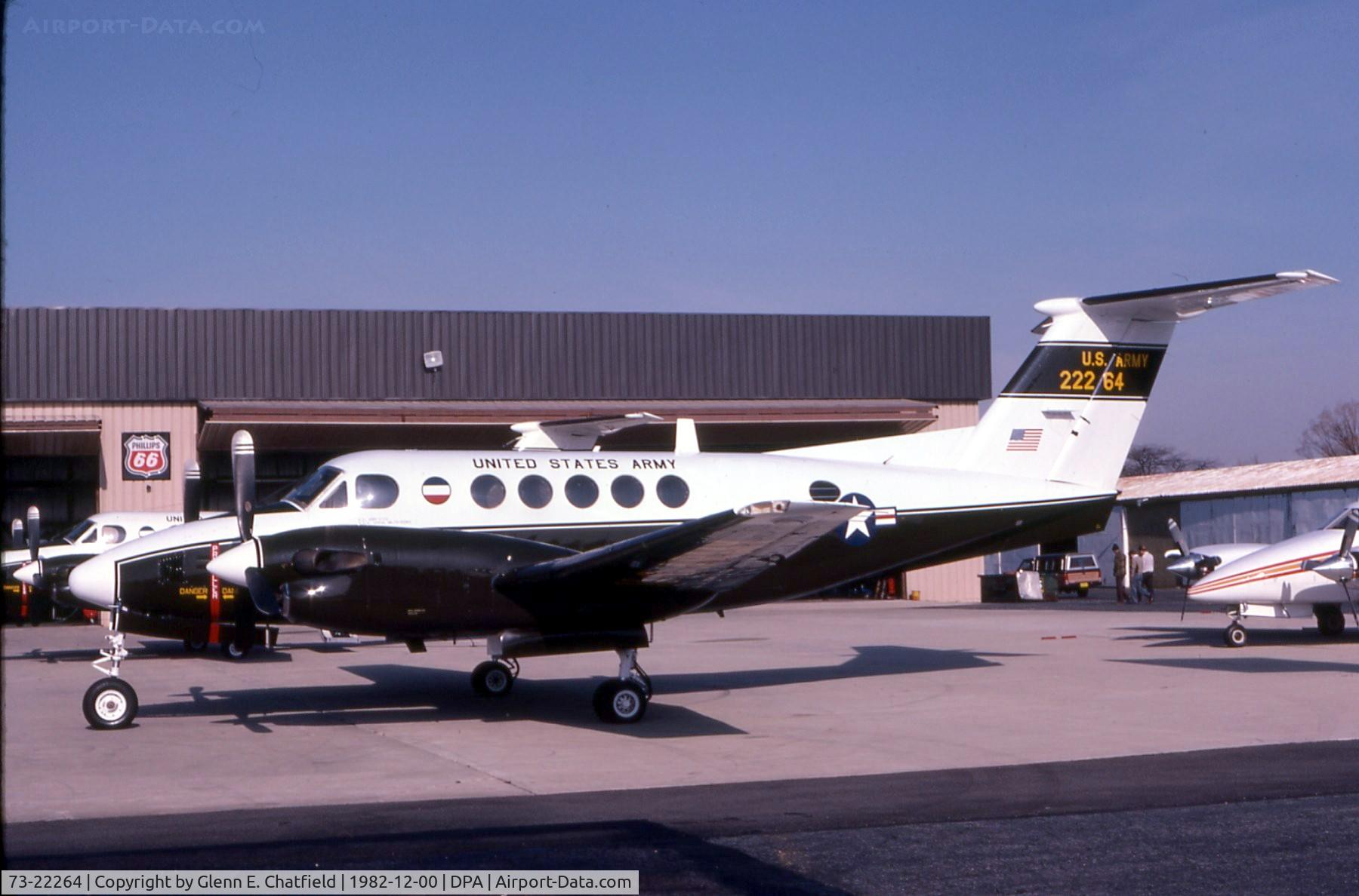 73-22264, 1976 Beechcraft C-12A (King Air 200) C/N BC-12, C-12A on Chicago Beechcraft ramp