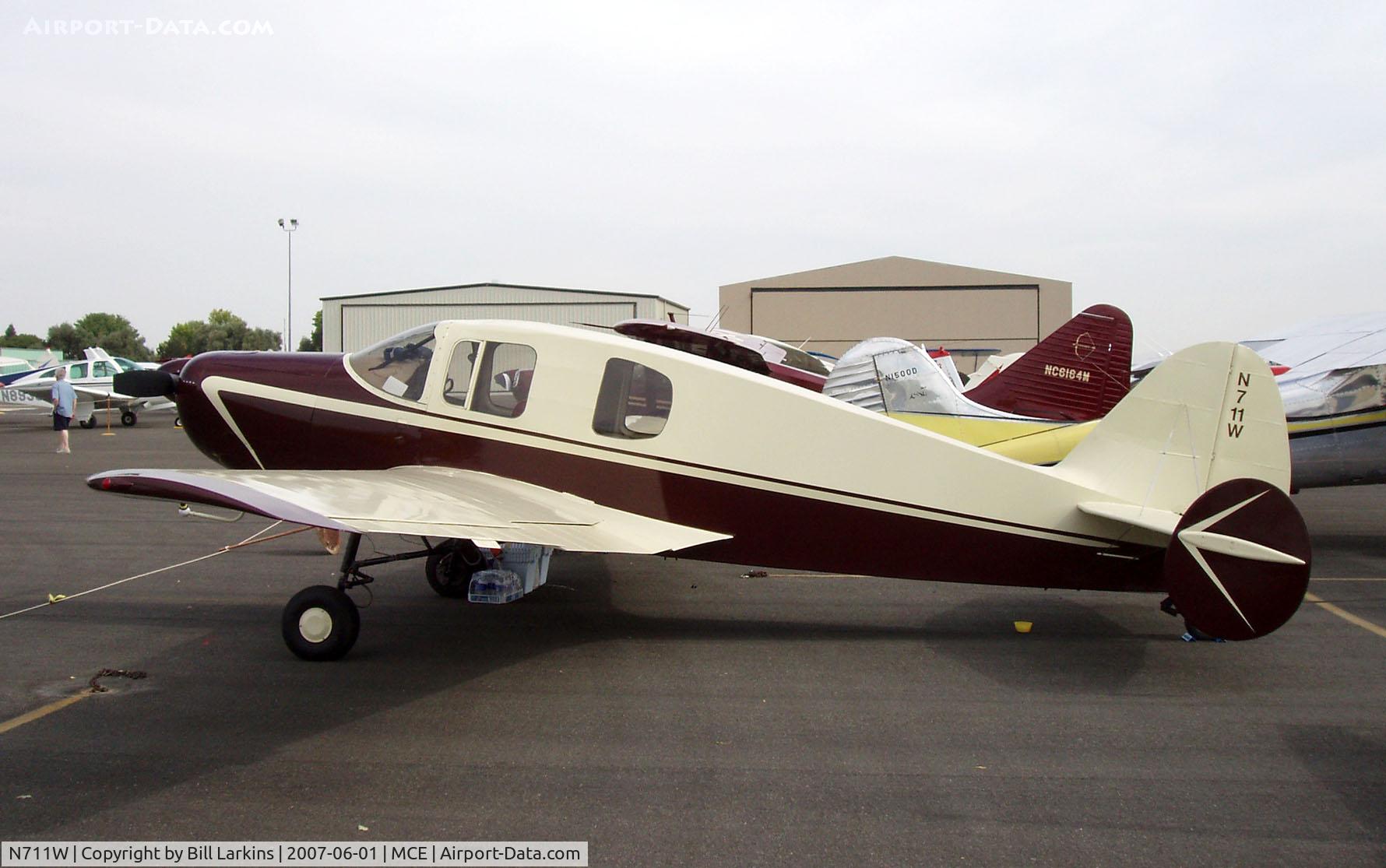 N711W, 1957 Bellanca 14-19-2 Cruisair Senior C/N 4044, At Merced 50th Anniversary Antique Aircraft Fly-In