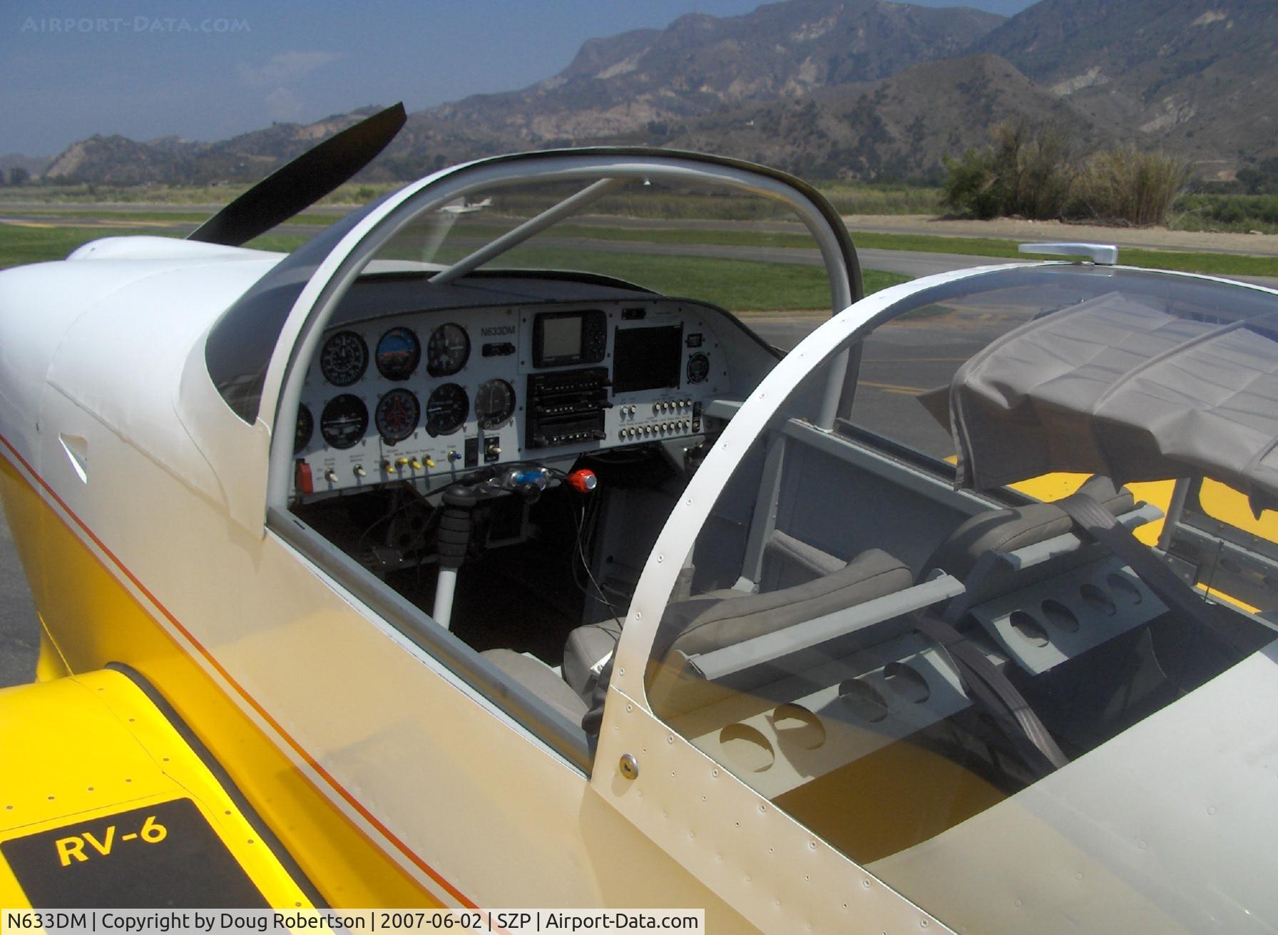 N633DM, 2005 Vans RV-6 C/N 60488, 2005 Miller VAN's RV-6, Lycoming O-360-A1A 180 Hp, panel