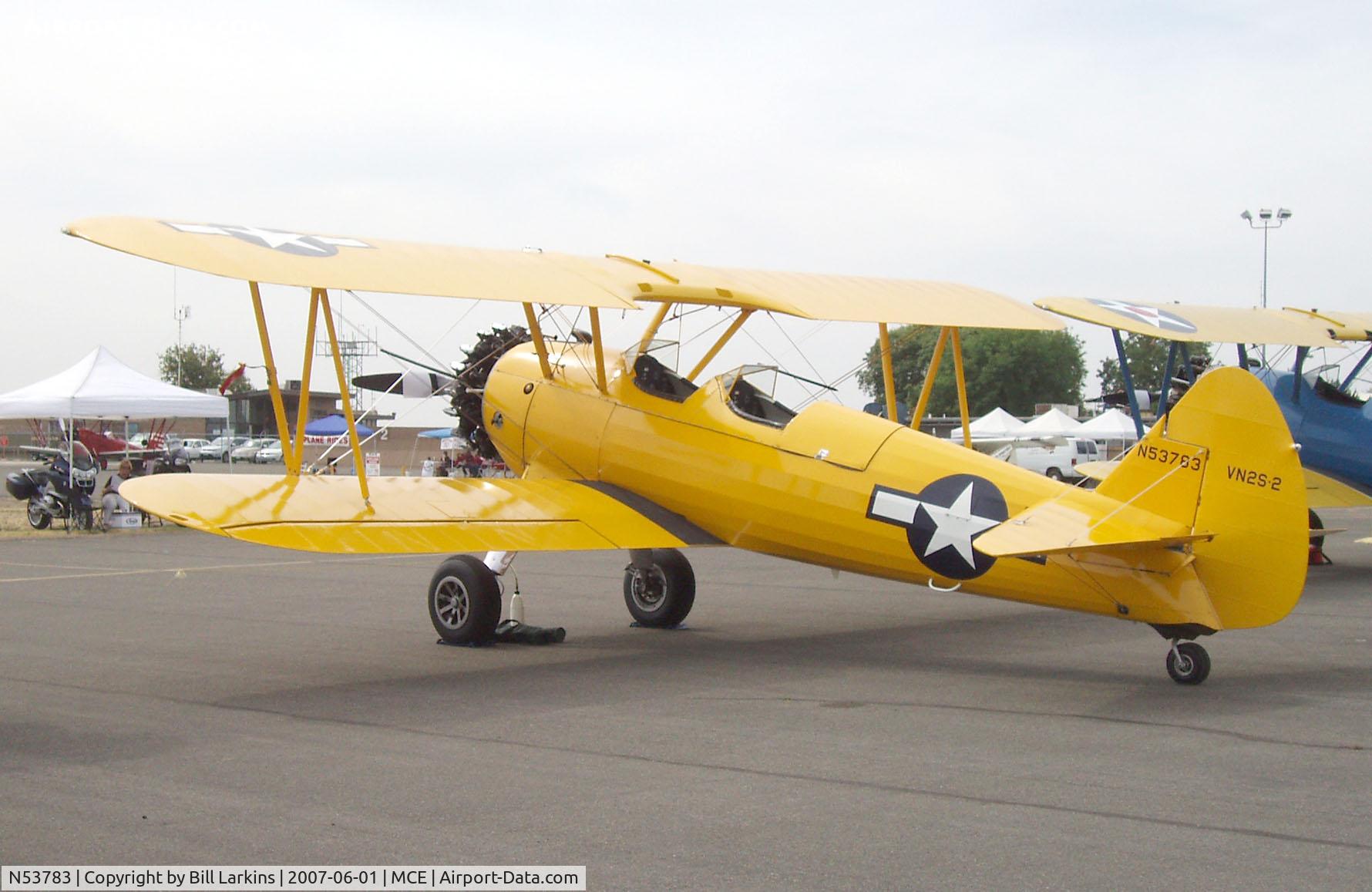 N53783, 1941 Boeing A75 C/N 75-1685, At Merced 50th Anniversary Antique Aircraft Fly-In